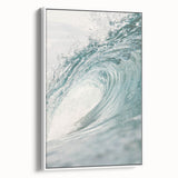 Vintage poster art featuring a colorful abstract design on a large framed canvas, suitable for living room decor.