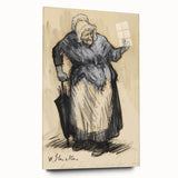 Modern Wall Art: William Glackens’ Sketch – Expressive Charcoal Drawing