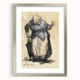 Modern Wall Art: William Glackens’ Sketch – Expressive Charcoal Drawing