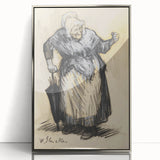 Modern Wall Art: William Glackens’ Sketch – Expressive Charcoal Drawing