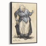 Modern Wall Art: William Glackens’ Sketch – Expressive Charcoal Drawing