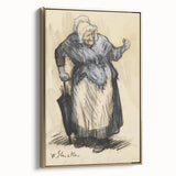 Modern Wall Art: William Glackens’ Sketch – Expressive Charcoal Drawing