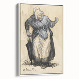 Modern Wall Art: William Glackens’ Sketch – Expressive Charcoal Drawing