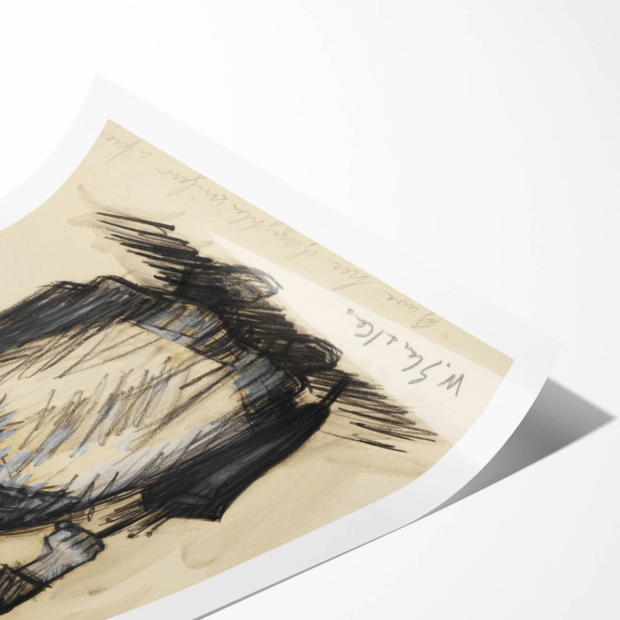 Modern Wall Art: William Glackens’ Sketch – Expressive Charcoal Drawing