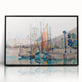 Modern Wall Art: Abstract Harbor Scene with Vibrant Colors