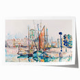 Modern Wall Art: Abstract Harbor Scene with Vibrant Colors
