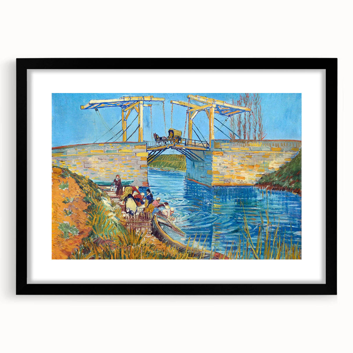 Impressionist Bridge Wall Art - Langlois Bridge at Arles by Van Gogh