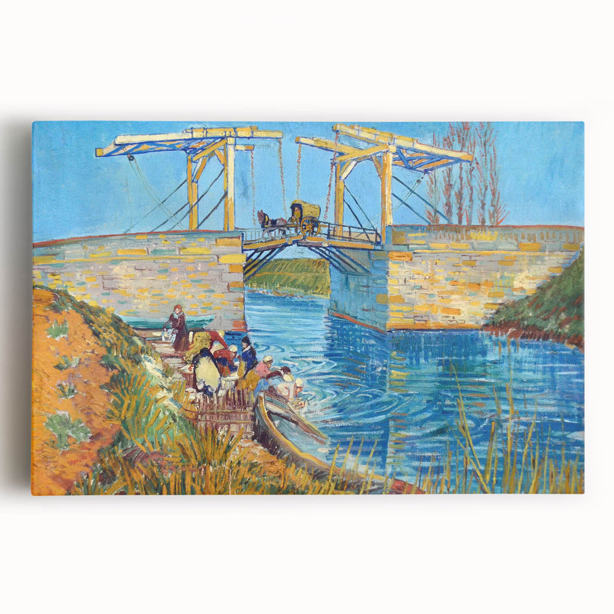 Impressionist Bridge Wall Art - Langlois Bridge at Arles by Van Gogh