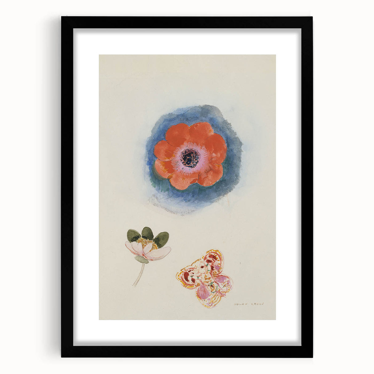 Modern Wall Art: Delicate Floral Study with Vibrant Colors