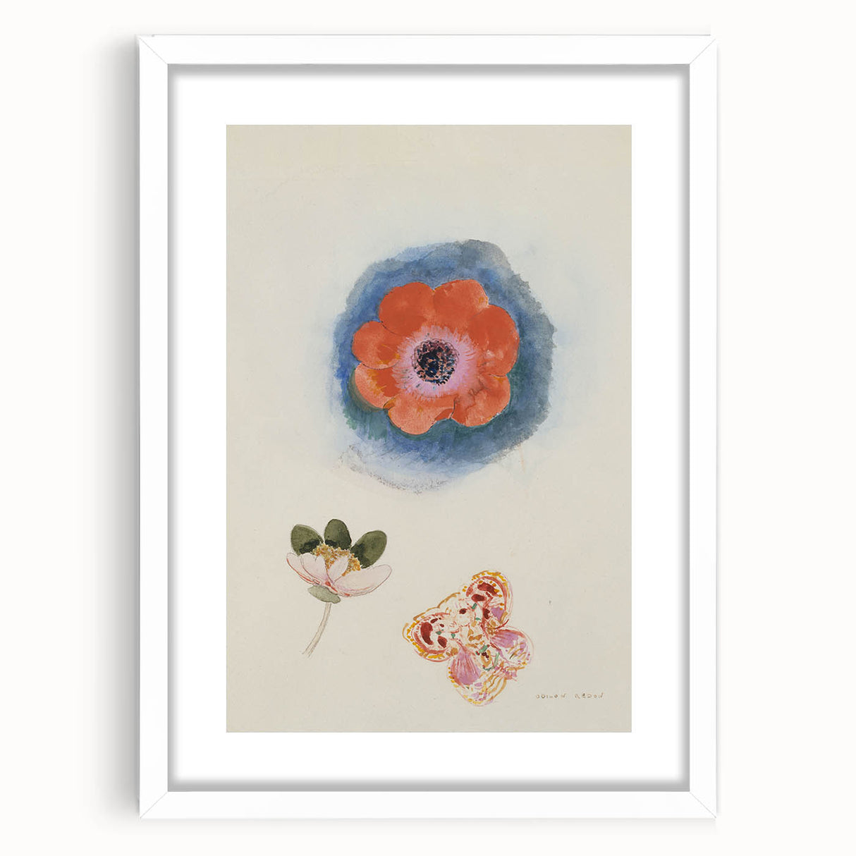 Modern Wall Art: Delicate Floral Study with Vibrant Colors