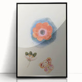 Modern Wall Art: Delicate Floral Study with Vibrant Colors