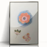 Modern Wall Art: Delicate Floral Study with Vibrant Colors