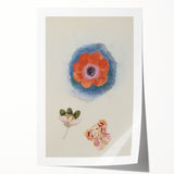 Modern Wall Art: Delicate Floral Study with Vibrant Colors