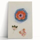 Modern Wall Art: Delicate Floral Study with Vibrant Colors