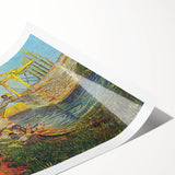 Van Gogh Impressionist Print - Langlois Bridge Wall Art for Home