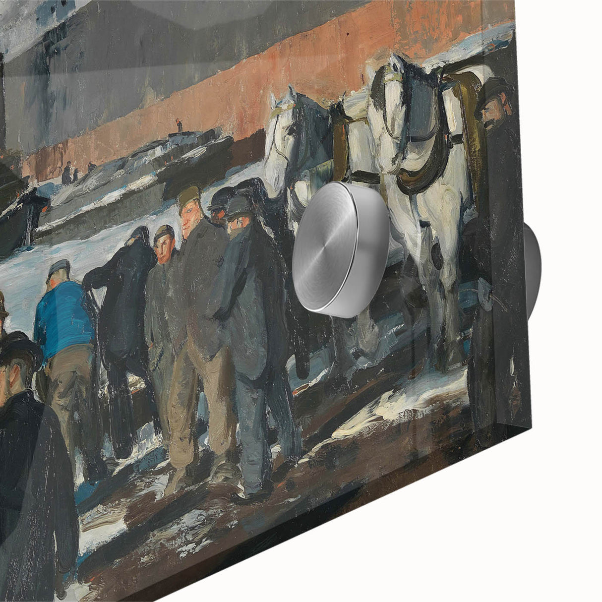 Modern Wall Art: Industrial Winter Scene with Urban Charm