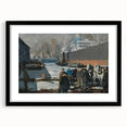 Modern Wall Art: Industrial Winter Scene with Urban Charm