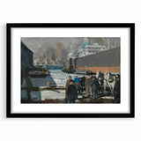 Modern Wall Art: Industrial Winter Scene with Urban Charm