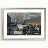 Modern Wall Art: Industrial Winter Scene with Urban Charm