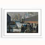 Modern Wall Art: Industrial Winter Scene with Urban Charm