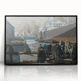 Modern Wall Art: Industrial Winter Scene with Urban Charm