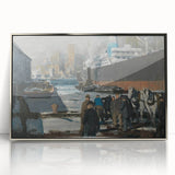 Modern Wall Art: Industrial Winter Scene with Urban Charm