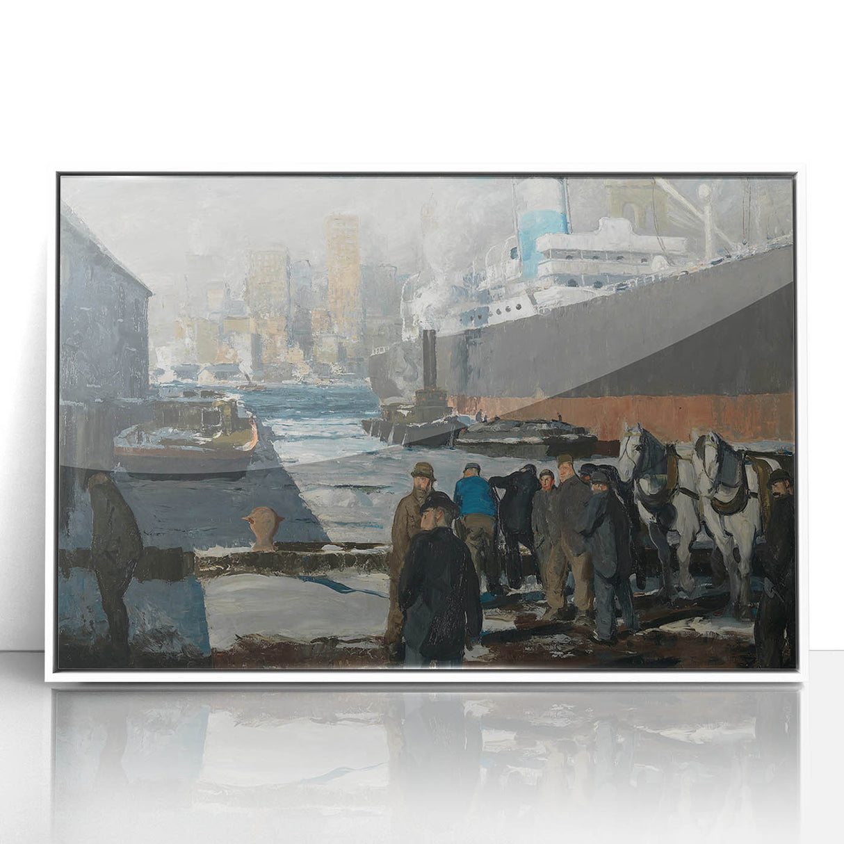 Modern Wall Art: Industrial Winter Scene with Urban Charm