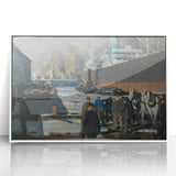 Modern Wall Art: Industrial Winter Scene with Urban Charm