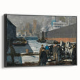 Modern Wall Art: Industrial Winter Scene with Urban Charm