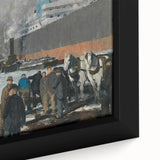 Modern Wall Art: Industrial Winter Scene with Urban Charm