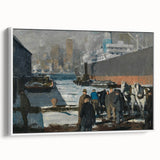 Modern Wall Art: Industrial Winter Scene with Urban Charm
