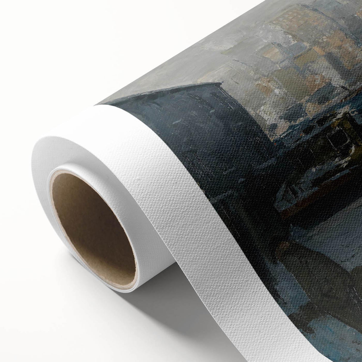Modern Wall Art: Industrial Winter Scene with Urban Charm