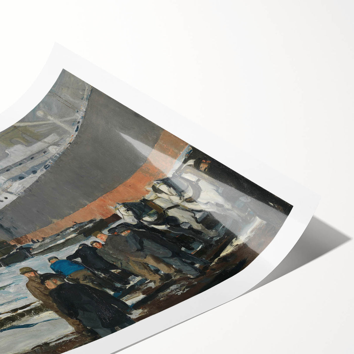 Modern Wall Art: Industrial Winter Scene with Urban Charm