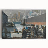 Modern Wall Art: Industrial Winter Scene with Urban Charm