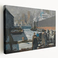 Modern Wall Art: Industrial Winter Scene with Urban Charm