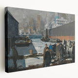 Modern Wall Art: Industrial Winter Scene with Urban Charm