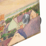 Modern Wall Art: Vibrant Cityscape with Sunset Hues