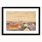 Modern Wall Art: Vibrant Cityscape with Sunset Hues