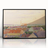 Modern Wall Art: Vibrant Cityscape with Sunset Hues