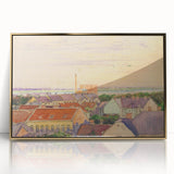Modern Wall Art: Vibrant Cityscape with Sunset Hues