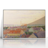 Modern Wall Art: Vibrant Cityscape with Sunset Hues