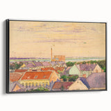 Modern Wall Art: Vibrant Cityscape with Sunset Hues