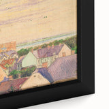 Modern Wall Art: Vibrant Cityscape with Sunset Hues