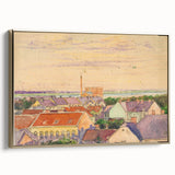 Modern Wall Art: Vibrant Cityscape with Sunset Hues