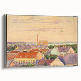 Modern Wall Art: Vibrant Cityscape with Sunset Hues