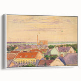 Modern Wall Art: Vibrant Cityscape with Sunset Hues