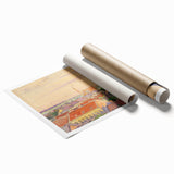 Modern Wall Art: Vibrant Cityscape with Sunset Hues