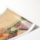 Modern Wall Art: Vibrant Cityscape with Sunset Hues