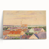 Modern Wall Art: Vibrant Cityscape with Sunset Hues