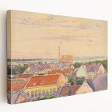 Modern Wall Art: Vibrant Cityscape with Sunset Hues